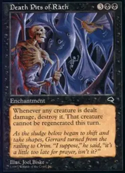 1x Death Pits of Rath Heavy Play, English Tempest MTG Magic - Image 1
