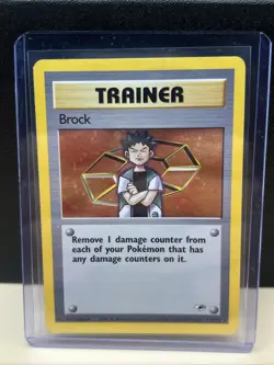 BROCK 2000 POKEMON GYM HEROES TRAINER RARE HOLO 15/132 - Image 1
