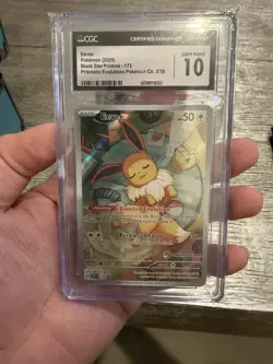 Pokemon Eevee 173 Promo Pokemon Center ETB Stamped Prismatic Evolutions CGC 10 - Image 1