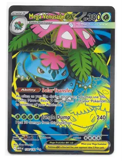 Mega Venusaur EX Pokeon Holo Pokemon Evolutions Full Art Secret Rare 155/132 - Image 1