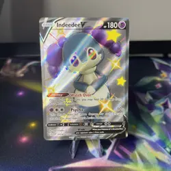 Indeedee V sv114/sv122 Pokemon TCG Full Art Shiny Shining Fates NM - Image 1