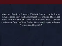 Pokemon TCG Bulk Lot Base Set Fossil Jungle Japanese Neo Genesis (RM) - Image 2