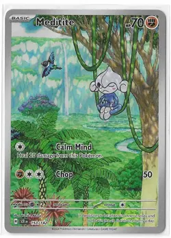 Meditite 153/142 Illustration Rare Full Art - Pokemon Stellar Crown SV07 - NM - Image 1