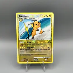 Pokemon TCG Raichu 3/17 Pop Series 9 Cracked Ice Reverse Holo LP 2009 - Image 1