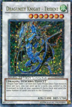 YU-GI-OH DRAGUNITY KNIGHT - TRIDENT DUEL TERMINAL ULTRA RARE N/MINT DT04-EN040 - Image 1