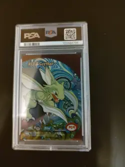 Scyther #PC9, 2000 Topps Pokemon, TV Animation Clear Card, PSA Mint 9 - Image 3