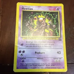 mewtwo Black Star Promo #14 WOTC Exclusive Non-Holo pokemon card - Image 1