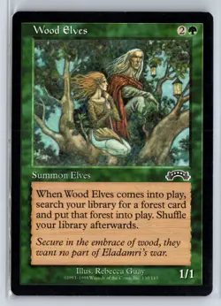 (4X) Wood Elves Exodus Common - MTG Magic the Gathering Card - Image 1