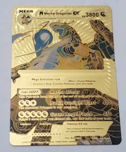 Mega Mecha Dragonite EX Gold Foil Fan Art Card HP3800 Grave Angel Force🔥🔥🔥🔥 - Image 1