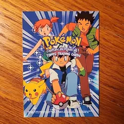 Pokemon TOPPS Movie Animation Edition - CHECKLIST Black Logo Pokemon Card NM - Image 1