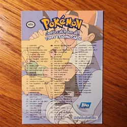 Pokemon TOPPS Movie Animation Edition - CHECKLIST Black Logo Pokemon Card NM - Image 2