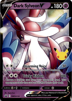 Dark Sylveon V SWSH134 2021 25th Anniversary Celebrations Promo Card - Image 1