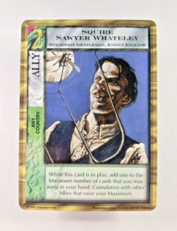 Squire Sawyer Whateley - Mythos CCG card (1996 Chaosium) S Ally, Country Cthulhu - Image 1