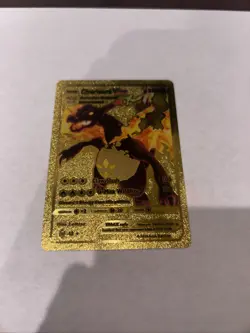 Charizard VMax Pokemon Rare Gold Foil Fan Art Card LP #43 - Image 1