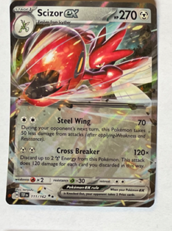Scizor ex 111/162 Holo Temporal Forces Pokemon Card - Image 1