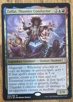 MTG Commander 2021, Zaffai, Thunder Conductor - Foil Thick Card - Image 1