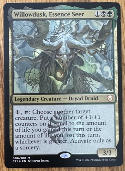 MTG Commander 2021, Willowduck, Essence Seer - Foil Thick Card - Image 1