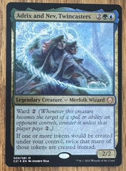 MTG Commander 2021, Adrix and Nev, Twincasters - Foil Thick Card - Image 1