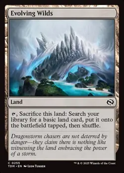 Evolving Wilds (255) Tarkir: Dragonstorm TDM MTG Magic LP - Image 1