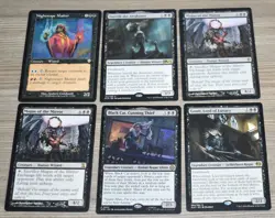 MTG 6x Rare Black Wizards & Rogues Nightscape Master, Magus of the Mirror + - Image 1