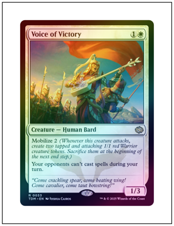 1x Voice of Victory, Foil, Magic the Gathering MTG NM - Image 1