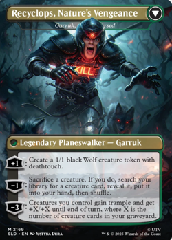 mtg Garruk Relentless/"Recyclops, Eco-Friendly' the office presale - Image 2
