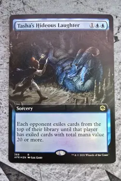 Tasha's Hideous Laughter (Extended Art) -Foil Light Play MTG - Image 1
