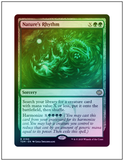 1x Nature's Rhythm, Foil, Magic the Gathering MTG NM - Image 1