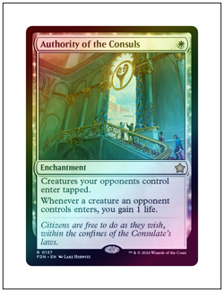 1x Authority of the Consuls, Foil, Magic MTG NM - Image 1