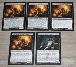 MTG 5x Rare Black King Macar, the Gold-Cursed & Tasigur, the Golden Fang - Image 1