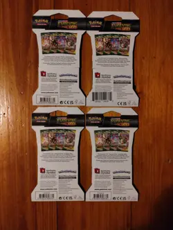 POKEMON SWORD & SHIELD EVOLVING SKIES SLEEVED BOOSTER PACK ART SET OF 4 SEALED - Image 2