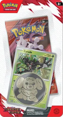 Pokemon Destined Rivals Checklane Blister Booster Pack - Zarude - New Sealed - Image 1