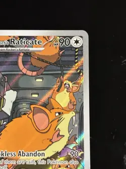 Pokemon Team Rockets Raticate 202/182 Destined Rivals Illustration Rare NM - Image 4