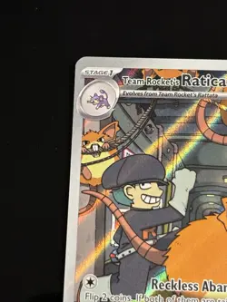 Pokemon Team Rockets Raticate 202/182 Destined Rivals Illustration Rare NM - Image 5