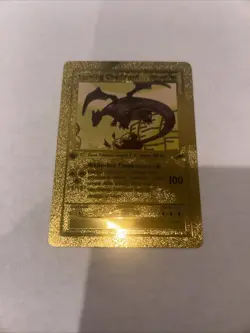 Pokemon Shining Charizard 1st Edition Gold Foil Fan Art 100HP 107/105 1995-2000 - Image 1