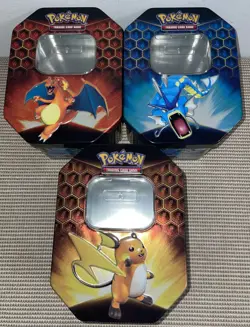 POKEMON 2019 HIDDEN FATES 3 GX TINS - EMPTY BOOSTER PACKS & CODE CARDS NO CARDS - Image 4