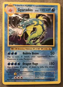 Pokemon TCG Gyarados 34/108 Evolutions Holo Rare NM - Image 1