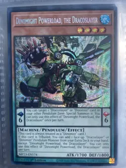 Dinomight Powerload, the Dracoslayer Prismatic Secret Rare 1st Ed Yugioh - Image 3