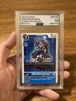 Digimon Card WereGarurumon EX1-017 C Classic Collection Graded 10 Gem Mint AGS - Image 1