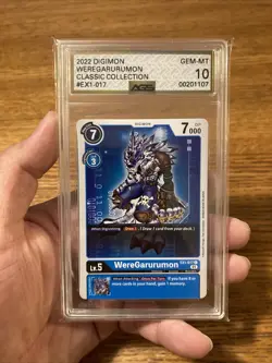 Digimon Card WereGarurumon EX1-017 C Classic Collection Graded 10 Gem Mint AGS - Image 2