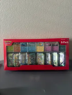 Pokemon TCG Prismatic Evolutions Costco 8 Mini-Tin Bundle w/ Promo Cards - Image 1