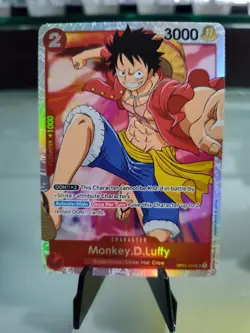 ONE PIECE Card Game Romance Dawn OP01-024 Monkey D Luffy Super Rare + Bonus Card - Image 2