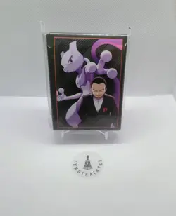 Pokemon - Destined Rivals Card Sleeves Giovanni & Mewtwo 65 CT Brand New - Image 1