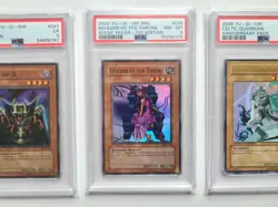 Yu-gi-oh 3 Vintage PSA Graded Cards Celtic Guardian, Invader Throne 1st, Lord D! - Image 3