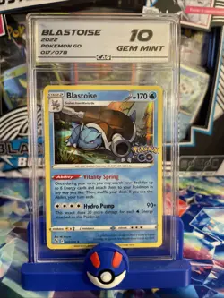 Pokemon 2022 TCG Blastoise Holo Card #017/078 Pokemon Go CAG 10 GEM MINT - Image 1