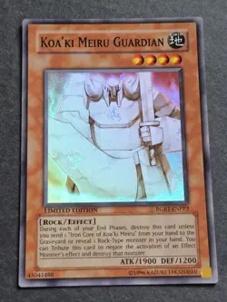 Koa'ki Meiru Guardian Limited Edition RGBT-ENPP3 Super Rare Yu-Gi-Oh card. - Image 1