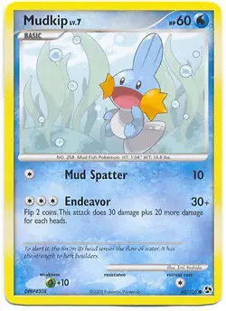 Pokemon Diamond & Pearl Great Encounters - Mudkip Card 80/106 - Image 1
