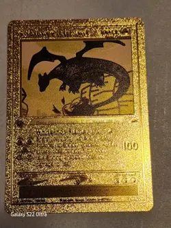 Shining Charizard Pokemon HP100 #107/105 First Edition Gold Foil Fan Art Card - Image 1