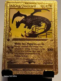 Shining Charizard Pokemon HP100 #107/105 First Edition Gold Foil Fan Art Card - Image 2