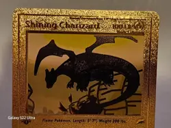 Shining Charizard Pokemon HP100 #107/105 First Edition Gold Foil Fan Art Card - Image 4